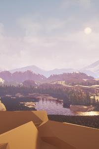 Lowpoly Nature (480x854) Resolution Wallpaper