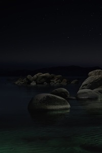 Mac Os Tahoe Beach Night (1440x2560) Resolution Wallpaper