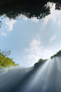 Madakaripura Waterfall Tropical 4k (640x1136) Resolution Wallpaper