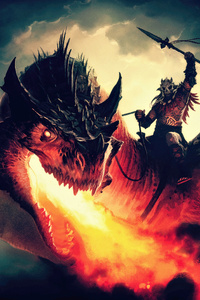 1080x2160 Magic The Gathering Arena Dragon Concept Art