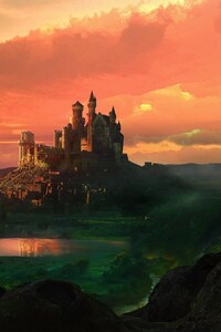 Magical Witch Castle (320x568) Resolution Wallpaper