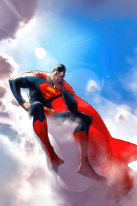 Man Of Steel Vintage Superman Comic Character (2160x3840) Resolution Wallpaper