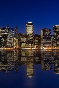 Manhattan Night Skyline (1080x1920) Resolution Wallpaper