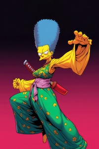 Marge Simpson Minimal (480x854) Resolution Wallpaper