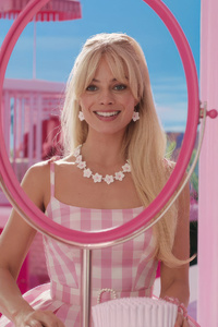 Margot Robbie In Barbie Movie (320x568) Resolution Wallpaper