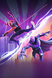 Marvel Contest Of Champions Spider Punk And Prowler (240x320) Resolution Wallpaper