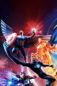 Marvel Contest Of Champions The Fantastic Four First Steps 2025 (240x400) Resolution Wallpaper