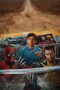 Marvel Deadpool And Wolverine 2024 Movie (640x960) Resolution Wallpaper