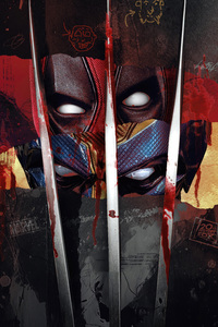Marvel Deadpool And Wolverine (480x800) Resolution Wallpaper