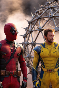 Marvel Deadpool And Wolverine Movie (320x568) Resolution Wallpaper