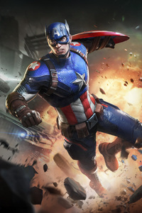 720x1280 Marvel Duel Captain America