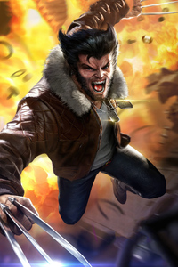 Marvel Duel Wolverine 4k (750x1334) Resolution Wallpaper
