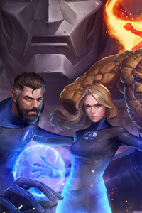 Marvel Future Fight Fantastic Four (640x960) Resolution Wallpaper