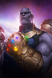 Marvel Future Fight Thanos Childrens (240x400) Resolution Wallpaper