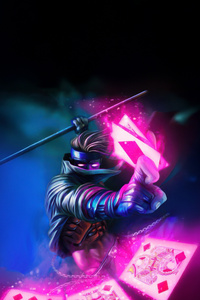 Marvel Gambit In Action (1242x2668) Resolution Wallpaper