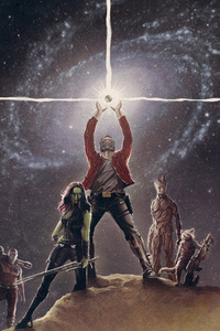 320x480 Marvel Guardians Of The Galaxy Artwork