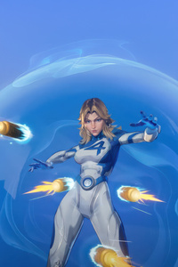 Marvel Rivals Sue Storm As Invisible Woman 2025 (1080x1920) Resolution Wallpaper