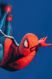 Marvel Spider Man Miles Morales Jumping 4k (640x960) Resolution Wallpaper