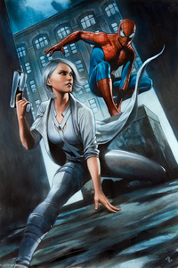 Marvel Spiderman Ps4 Poster (320x480) Resolution Wallpaper
