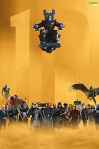 Marvel Studios Villains 10 Years Anniversary (1080x2280) Resolution Wallpaper