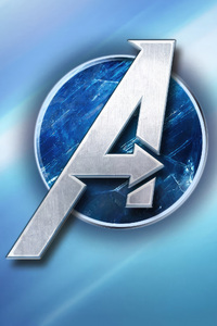 Marvels Avengers Logo (320x568) Resolution Wallpaper