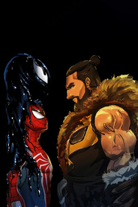 Marvels Spider Man 2 Face Off (750x1334) Resolution Wallpaper