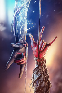 Marvels Spider Man 2 Peter Parker Vs Miles Morales (640x1136) Resolution Wallpaper