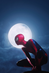 640x960 Marvels Spider Man Remastered Moon