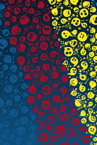 1440x2960 Material Style Smileys Colorful Abstract 4k