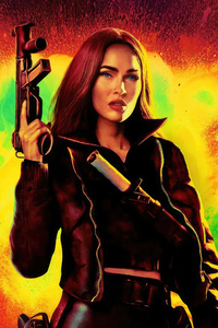 Megan Fox As Gina In The Expendables 4 (320x480) Resolution Wallpaper