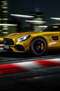 Mercedes AMG GT S Roadster 2018 Side View (640x1136) Resolution Wallpaper