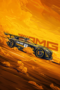Mercedes Amg Gtr Legend Of Speed (1280x2120) Resolution Wallpaper