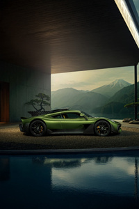 Mercedes Amg One Green Meanie (320x480) Resolution Wallpaper