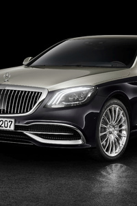 Mercedes Benz Maybach S 560 2018 Front (320x568) Resolution Wallpaper