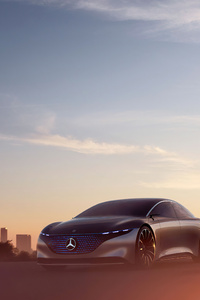 Mercedes Benz Vision EQS (320x568) Resolution Wallpaper