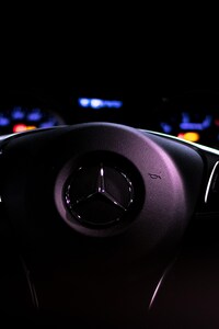 Mercedes Car Steering Full HD (480x854) Resolution Wallpaper