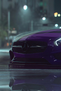 Mercedes Gt Purple (1080x1920) Resolution Wallpaper