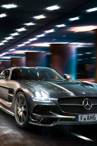 Mercedes SLS CGI (360x640) Resolution Wallpaper