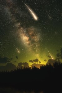 Meteors Dark Night