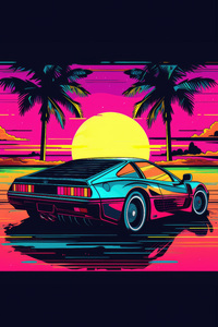 Miami Vice 5k (320x480) Resolution Wallpaper
