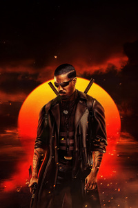 Michael B Jordan As Blade (800x1280) Resolution Wallpaper