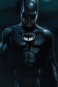 1440x2560 Michael Keaton Concept Art As Batman From The Flash Movie
