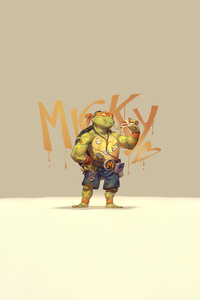 Michelangelo Teenage Mutant Ninja Turtles 4k (640x960) Resolution Wallpaper