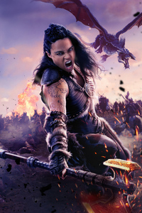 Michelle Rodriguez As Holga Kilgore In Dungeons And Dragons Honor Among Thieves (640x960) Resolution Wallpaper