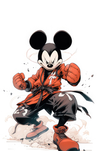 1080x2280 Mickey Mouse Cartoon Minimal Art 5k