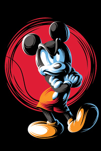 1080x1920 Mickey Mouse Minimal Art 4k