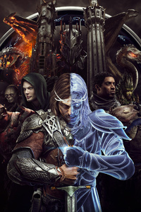 Middle Earth Shadow Of War 4k Game (320x568) Resolution Wallpaper