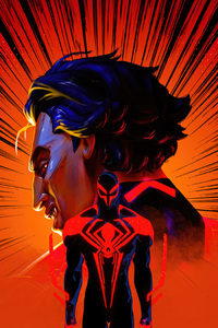 Miguel O Hara In Spider Man Beyond The Spider Verse 2024 (1080x2280) Resolution Wallpaper