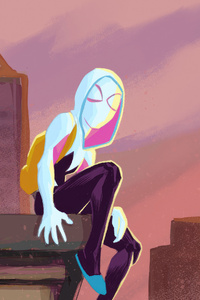 640x1136 Miles And Gwen In Across The SpiderVerse