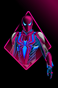 Miles High Tech Neon Suit (2160x3840) Resolution Wallpaper